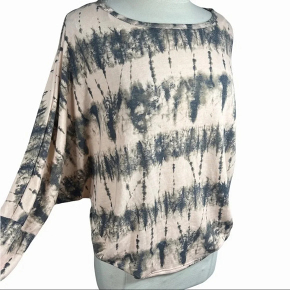 Andrèe by Unit pink and gray tie dye dolman sleeve top size S - Picture 5 of 9